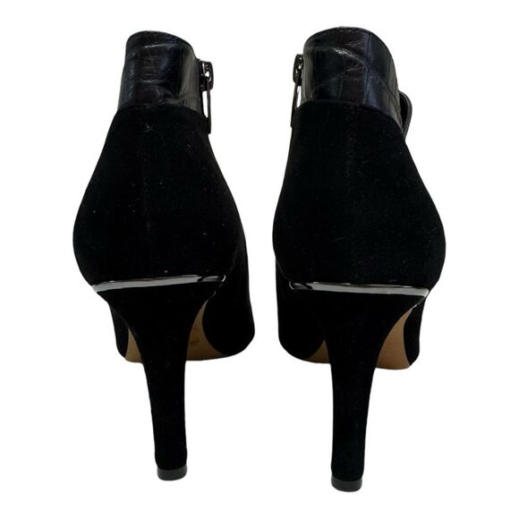 Vince Camuto Black Suede Larkana Bootie Heeled Boho Shoes Size 10M - Picture 3 of 11